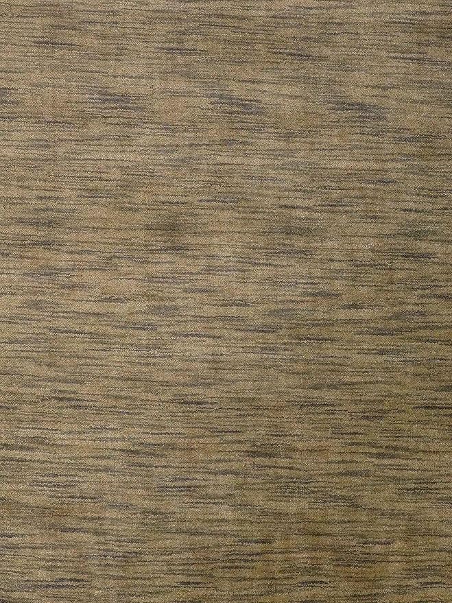 Rugsotic Carpets Hand Knotted Loom Wool 8'x10' Area Rug Solid Green L00111