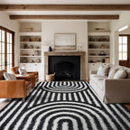 Rugshop Abstract Arch Shag Area Rug Anthracite Dark Gray 7' 10" x 10' Perfect for Large Living Rooms, Dining Areas, or Master Bedrooms