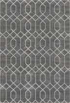 Unique Loom Glam Collection Area Rug - Trellis (6' 1' x 9' Rectangle, Gray Silver/ Silver)