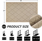 Timo Entryway Rug, Door Mats 24"x36" Rubber Backing Non Slip Absorbent Indoor Doormat, Machine Washable Resist Dirt Low Profile Door Mat, Front Door Rugs Indoor for Muddy Wet Shoes, Beige