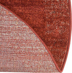 Rugs.com Angelica Collection Rug – 6 Ft Round Terracotta Medium Rug Perfect for Kitchens, Dining Rooms