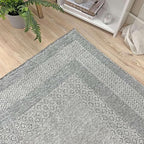 Alfa Rich 3x10 Light Gray Washable Area Rugs for Living Room Hallway Kitchen Cotton Decor Runner Rug