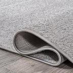JONATHAN Y Haze Solid Low-Pile Light Gray Indoor Area Rug 5x8, Coastal,Bohemian,Minimalist,Classic, Easy-Cleaning for Living Room,Bedroom,Kitchen,Pet Friendly,Non-Shedding (SEU100K-5)