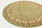 Unique Loom Voyage Collection Traditional Oriental Classic Intricate Design Area Rug (6' 0 x 6' 0 Round, Green/Ivory)