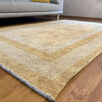 Alfa Rich 3x5 Amber Gold Washable Area Rugs for Living Room Bedroom Kitchen Dining Cotton Runner