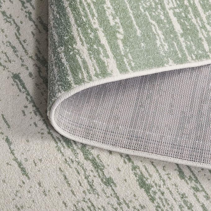 SAFAVIEH Adirondack Collection Runner Rug - 2'6" x 14' Runner, Sage & Ivory, Modern Ombre Design, Non Shedding & Easy to Clean, Ideal for Hallway, Foyer, Kitchen, Entryway, Bedroom (ADR113X)
