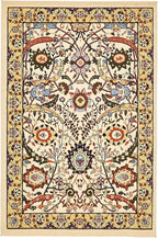 Unique Loom Espahan Collection Area Rug - Cape Cod (4' 1" x 6' 1" Rectangle, Cream/ Black)