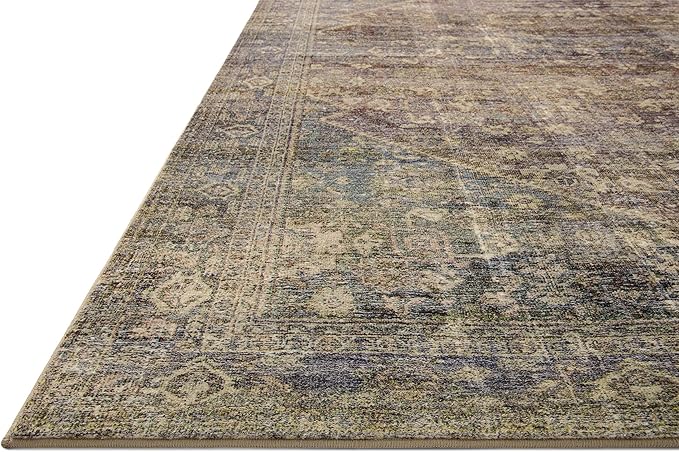 Loloi Amber Lewis Morgan Collection MOG-05 Spice/Lagoon 2'-0" x 5'-0" 38" Thick Accent Rug feat. CloudPile, Neutral, Room Décor, Vintage Inspired, Livingroom, Bedroom, Dining Area