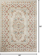 Loloi Rifle Paper Co. Laurel Collection LAU-02 Linen 5'-3" x 7'-8" Area Rug