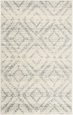 SAFAVIEH Adirondack Collection Accent Rug - 3' x 5', Ivory & Light Blue, Modern Distressed Design, Non-Shedding & Easy Care, Ideal for High Traffic Areas in Entryway, Living Room, Bedroom (ADR131T)