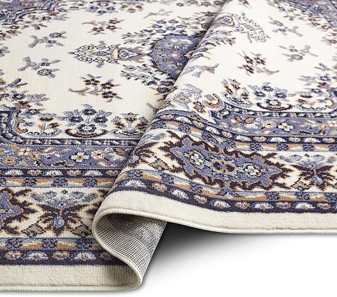 Home Dynamix Premium Sakarya Traditional Medallion Border Area Rug, Porcelain, 5'2"x7'4" Rectangle
