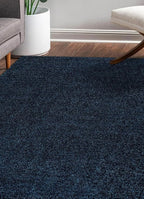 JONATHAN Y Haze Solid Low-Pile Navy Runner Rug 2x8, Coastal,Bohemian,Minimalist,Classic, Easy-Cleaning for Living Room,Bedroom,Kitchen,Pet Friendly,Non-Shedding (SEU100C-28)