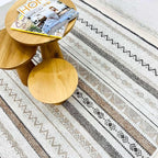 Alfa Rich 3x10 Beige Gray Washable Area Rugs for Living Room Hallway Kitchen Cotton Decor Runner