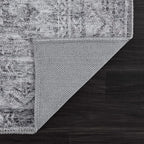 Bloom Rugs Washable 5' x 7' Rug - Ivory/Silver Gray Traditional Area Rug for Living Room, Bedroom, Dining Room, and Kitchen - Exact Size: 5' x 7'