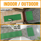 Ottomanson 2'7" x 50' Hallway Runner with Scraper Pile - Extra Durable Non-Slip Rug Mat for Indoor & Outdoor Use - Ideal for Kitchen, Entryway & Garage - High-Traffic Carpet, Green