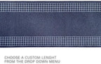 Custom Made Runner Rug for Kitchen Foyer Hallway Entry Choose Your Length 31 Inch Wide Geometric CheckeBlue Design Blue Color (13 feet x 31 Inch)