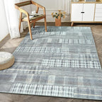 Bloom Rugs Washable Non-Slip 3' x 5' Rug - Gray Striped Area Rug for Living Room, Bedroom, Dining Room, and Kitchen - Exact Size: 3' x 5'
