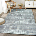 Bloom Rugs Washable Non-Slip 6' x 9' Rug - Gray Striped Area Rug for Living Room, Bedroom, Dining Room, and Kitchen - Exact Size: 6' x 9'