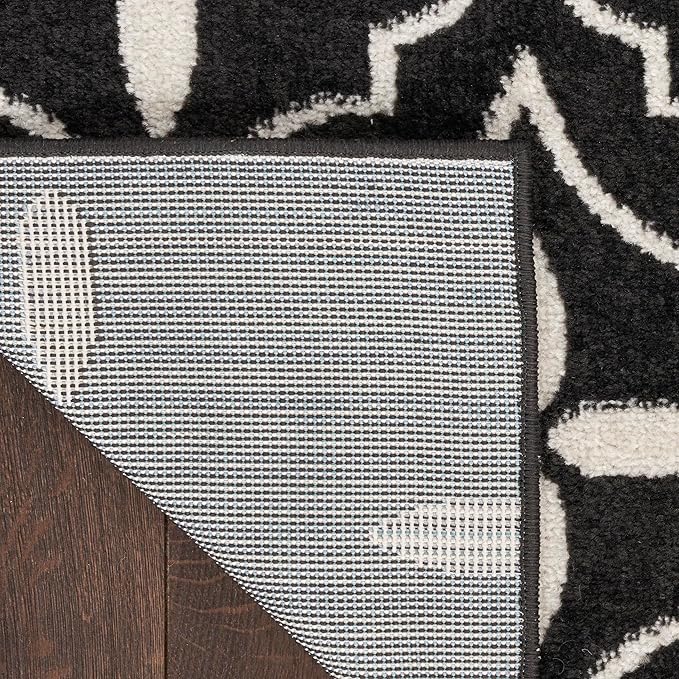 Nourison Home Nourison Essentials Black Ivory 8' x 10' Area Rug - Easy Clean, Non Shedding, Bed Room, Living Room, Dining Room, Kitchen (8' x 10')