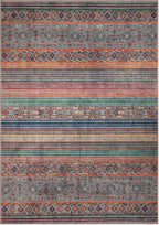 Keen Home Design 5x7 Rug - Machine Washable Area Rug with Non-Slip Backing, Ideal for Living Room, Dining Room, Bedroom - Vintage, Easy Clean, Durable, Low Pile Rug - (5' x 7')