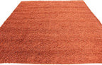 Unique Loom Solid Shag Collection Area Rug (8' Square, Terracotta)