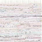 SAFAVIEH Rag Rug Collection Runner Rug - 2'3" x 14', Ivory & Multi, Handmade Boho Stripe Cotton, Ideal for High Traffic Areas in Living Room, Bedroom (RAR121G)
