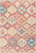 Dash & Albert Pali Multi Machine Washable Rug, 7.5 X 9.5 Feet, Multicolored/Oranges Geometric Pattern