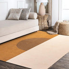 JONATHAN Y Machine Washable Indoor Area Rug 9X12 Brown/Cream/Terracotta, Demie Minimalist Graphic Circle for Living Room, Bedroom, Kitchen, Office, Easy-Cleaning, Pet-Friendly, Non-Shedding WSH114A-9