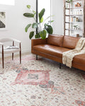 Loloi Skye Collection SKY-02 Ivory/Berry 9'-0" x 12'-0" Area Rug