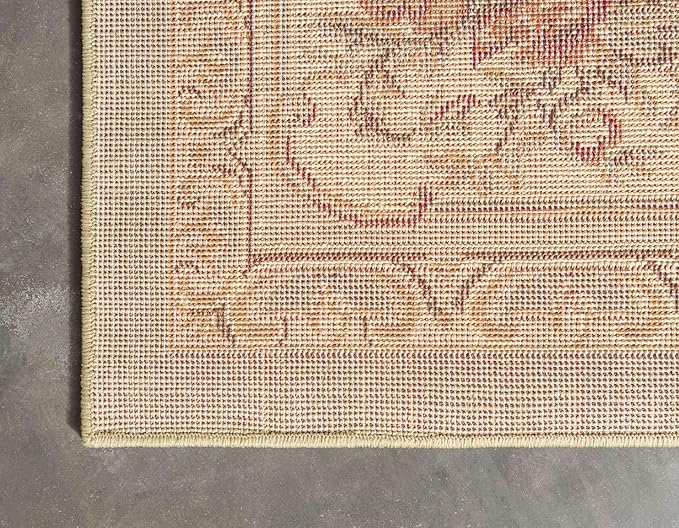Unique Loom Versailles Collection Traditional Classic Floral Motif Area Rug (7' 0 x 10' 0 Rectangular, Green/ Ivory)