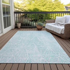 Addison Rugs Chantille ACN591 Aqua 9' x 12' Indoor Outdoor Area Rug, Easy Clean, Machine Washable, Non Shedding, Bedroom, Living Room, Dining Room, Kitchen, Patio Rug