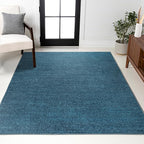 JONATHAN Y Haze Solid Low-Pile Turquoise Indoor Area Rug 10x14, Coastal,Bohemian,Minimalist,Classic, Easy-Cleaning for Living Room,Bedroom,Kitchen,Pet Friendly,Non-Shedding (SEU100H-14)