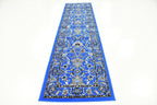 Unique Loom Sialk Hill Collection Area Rug - Washington (2' 7" x 10' Runner Dark Blue/Black)