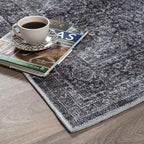 Fame Rugs Turkish Rug. Washable Vintage Oriental Antique Inspired Traditional Doormat Small Modern Area Rugs Luxury Entryway Entry Bedroom Bathroom Kitchen (396NN, 2' x 3')