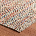 Dash & Albert Clay Multi Machine Washable Rug, 4 X 6 Feet, Multi Stripe Pattern
