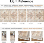 HUGEAR Machine Washable Hallway Runner Rugs 2x6 Vintage Orange Neutral Style Non Slip Stain Resistant Low Pile Throw Carpet for Bedroom Kitchen Retro Aesthetic Modern Decor