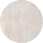 Eyely UES100D-6R Supersoft Haze Solid Low-Pile Indoor Area Rug, Coastal, Bohemian, Minimalist, Classic, Casual for Bedroom,Kitchen,Living Room,Non Shedding,Easy-Washing, Ivory, 6' Round