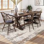 9x12 Area Rug Living Room Rugs - Washable Neutral Modern Abstract Soft Thin Rug Indoor Floor No Slip Rug Carpet for Bedroom Under Dining Table Home Office Decor - Brown/Grey/Beige