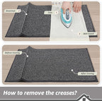 BEQHAUSE Dirt Trapper Door Mat 32" x 48", Non-Slip Washable Doormats Entrance Mat, Dirt Resistant and Absorbent Welcome Mat, Low Profile Floor Mats for Front Back Door and Entryway, Charcoal
