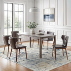 6x9 Abstract Area Rugs for Living Room 6 x 9 Washable Non Slip Low Pile Gray Rugs for Bedroom Dining Room Foldable Thin Blue Yellow