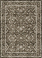 WITSHOCK Living Room Area Rugs 5x7: Soft Non-Slip Backing Washable Rugs Vintage Large Carpet for Bedroom Office Dining Room Kitchen Stain Resistant Home Decor Rug, Dark Brown
