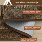 COSY HOMEER Non-Slip Door Mat 32"x48", Entryway Rugs Low Profile Absorbent Dirt Trapper Doormat for Front Entrance, Washable Polypropylene Entry Mat (Brown)