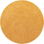 Unique Loom Davos Shag Collection Area Rug - Solid (10' Round, Sun Yellow)