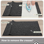 BEQHAUSE 2x3 Entryway Rug Indoor Door Mat Non-Slip Washable, Hallway Rugs Absorbent & Stain Resistant Hall Carpet Runner Rugs for Entryway, Front Door Floor Mats Laundry Room Rugs for Entry, Black