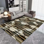 Large Living Room Area Rug 5x7ft,Modern Geometric Rugs, Multicolor Low Pile Farmhouse Carpet, Machine Washable & Non-Slip Non-Shedding for Classroom, Bedroom & Dorm