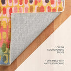 Dash and Albert Paint Chip Machine Washable Area Rug - 4' x 6' Multicolor - Geometric Accent Rug - Anti-Slip Backing, Lightweight, Machine Washable, High Traffic Areas Kitchen, Mudroom, Laundry Room