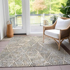Addison Rugs Chantille ACN591 Beige 8' x 10' Indoor Outdoor Area Rug, Easy Clean, Machine Washable, Non Shedding, Bedroom, Living Room, Dining Room, Kitchen, Patio Rug