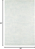 Dash and Albert Crosshatch Wool Area Rug - 2' x 3' Sky Blue Solid Hand Micro Hooked Accent Rug - Durable, High Traffic Areas Bedroom, Hallway, Stairs - Premium Luxury Hotel Quality Soft Breathable