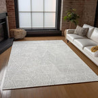 Addison Rugs Chantille ACN591 Silver 8' x 10' Indoor Outdoor Area Rug, Easy Clean, Machine Washable, Non Shedding, Bedroom, Living Room, Dining Room, Kitchen, Patio Rug