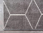 Unique Loom Trellis Frieze Collection Area Rug - Geometric (2' x 3' 1", Dark Gray/ Ivory)